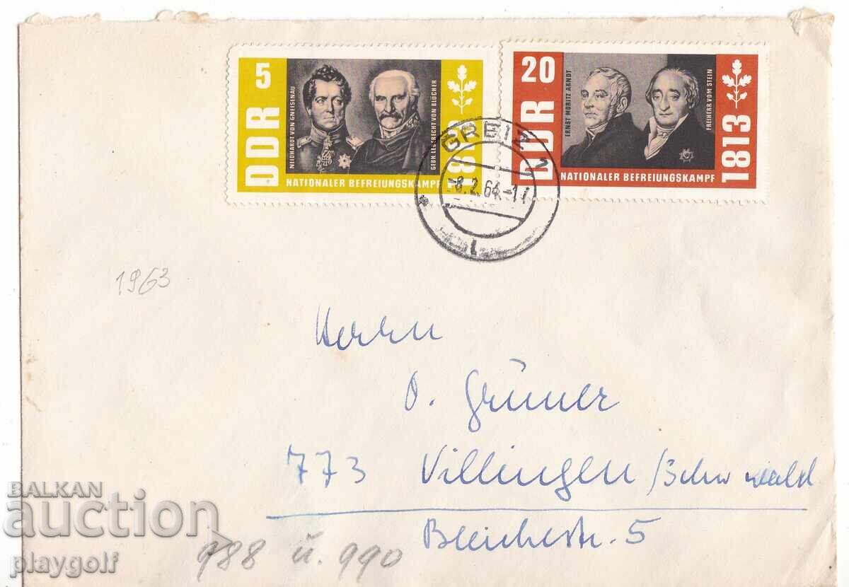 Collector's envelopes DDR 988 and 990 from 1963 by Dr. L. Reinicke