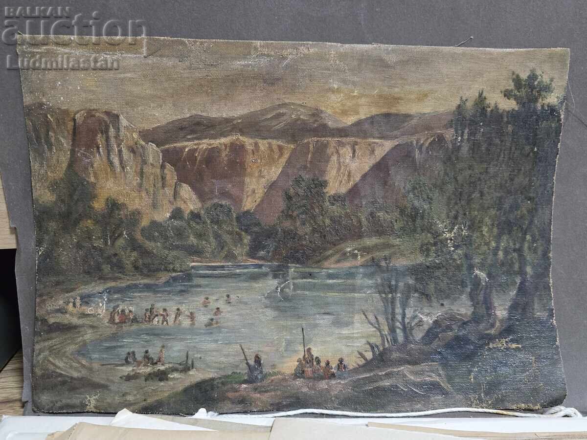 Δημοπρασία Μ.Ζ.Κ Πολύ παλιά αριστουργηματική ελαιογραφία Δημοπρασία Μ.Ζ.Κ Πολύ παλιά αριστουργηματική ελαιογραφία