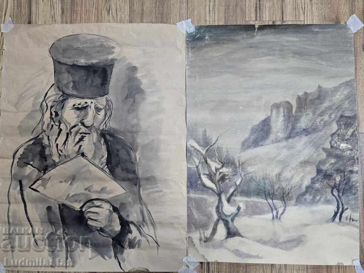 Παράδοση Β.Ζ.TS 2 παλαιοί πίνακες ακουαρέλα Παράδοση Β.Ζ.TS 2 παλαιοί πίνακες ακουαρέλα