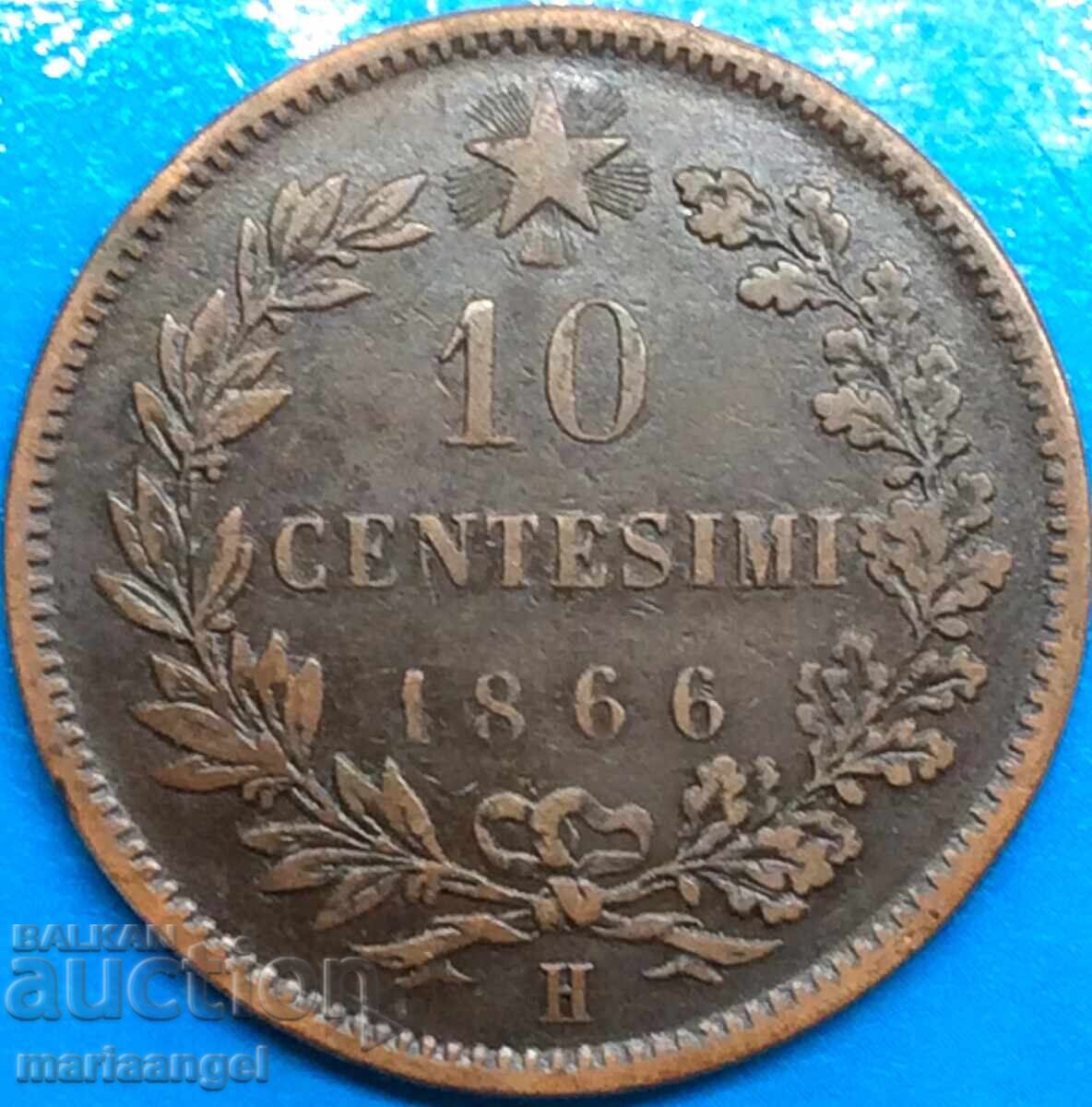 10 Centesimi 1866 H - Birmingham Italy 30mm Victor Emmanuel 10 Centesimi 1866 H - Birmingham Italy 30mm Victor Emmanuel