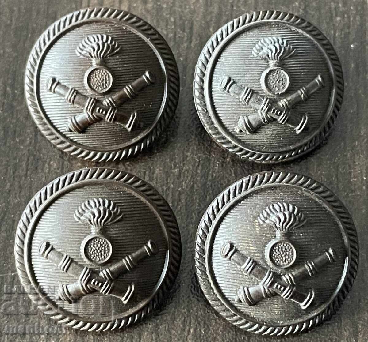 6222 Regatul Bulgariei 4 butoane mari din bachelită artilerie 6222 Regatul Bulgariei 4 butoane mari din bachelită artilerie