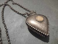 Colier, colier argintat, recipient pentru arome, pietre naturale 20.10.25