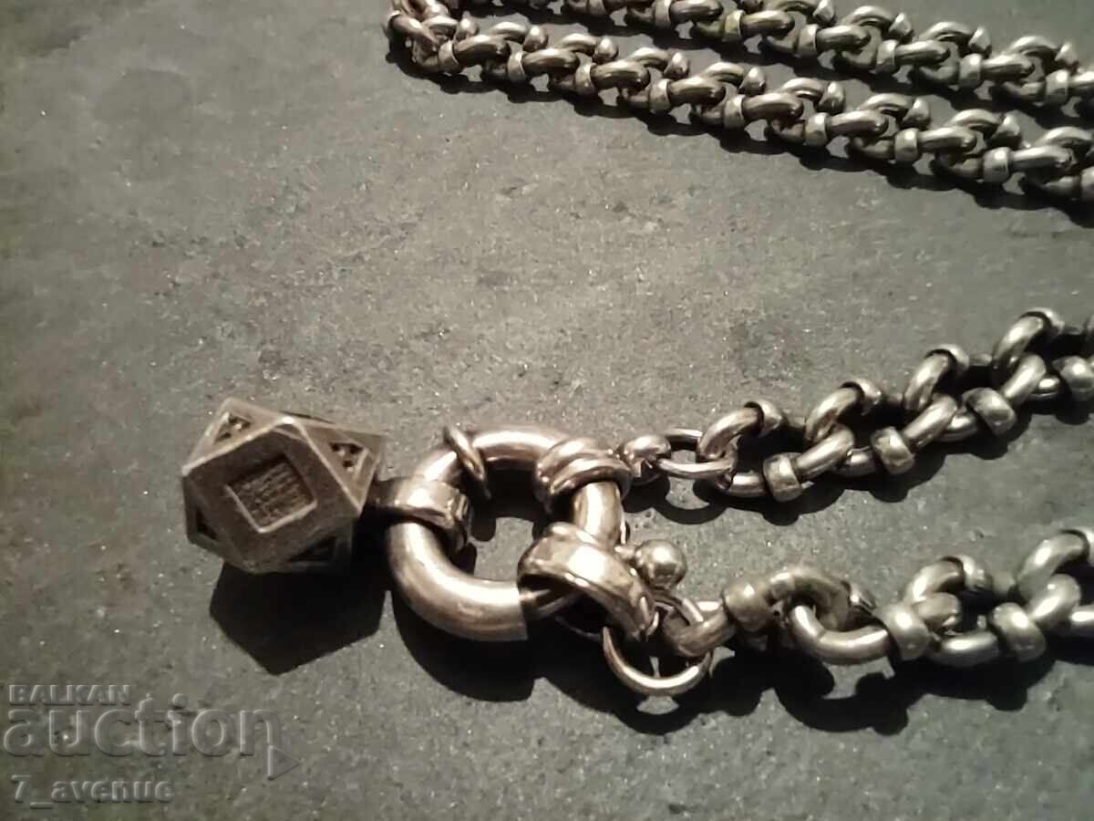 Колие, посребрен гердан накит АРТ дизайнерски 20.10.25 - 6