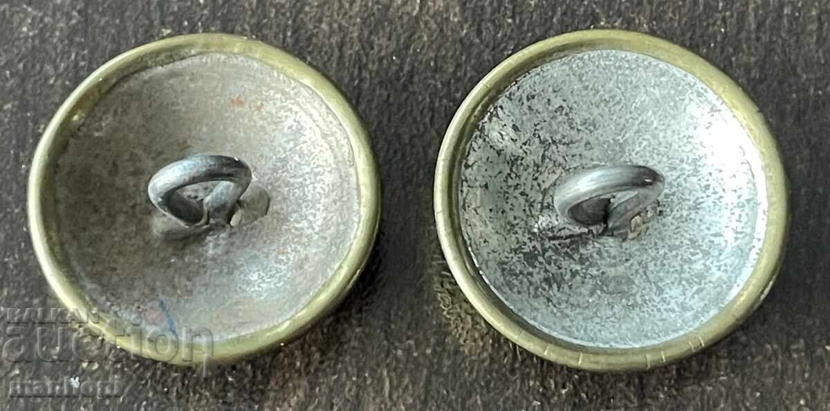 6227 Kingdom of Bulgaria 2 large buttons Balkan artillery with price 20.00 BGN | € 10.23