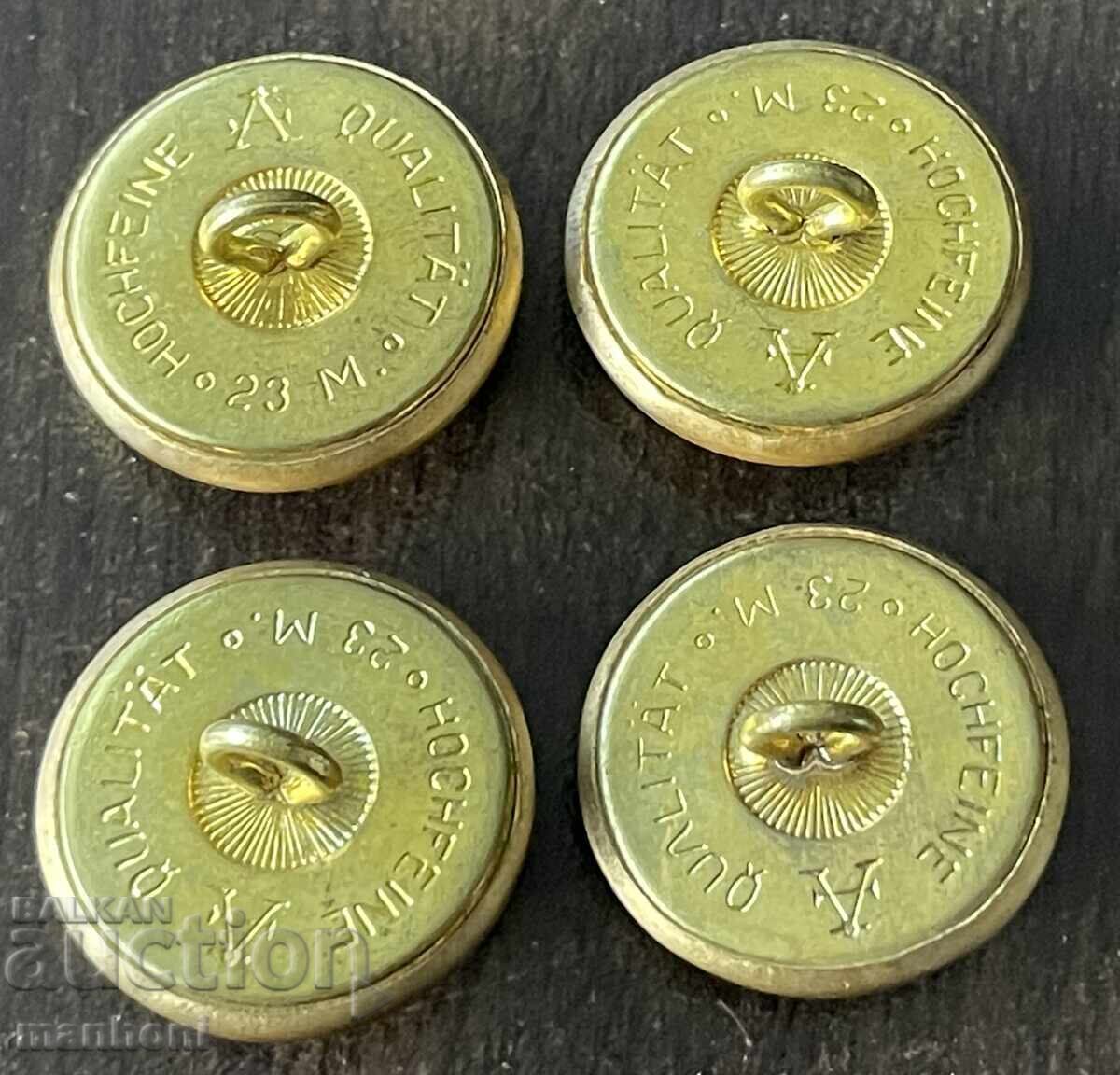 6229 Kingdom of Bulgaria 4 large officer's parade buttons WWII with price 30.00 BGN | € 15.34