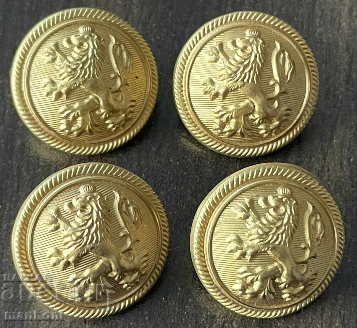 6229 Kingdom of Bulgaria 4 large officer's parade buttons WWII