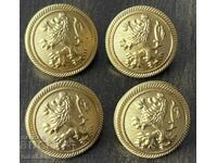 6229 Regatul Bulgariei 4 butoane mari de paradă ofițerești Al Doilea Război Mondial