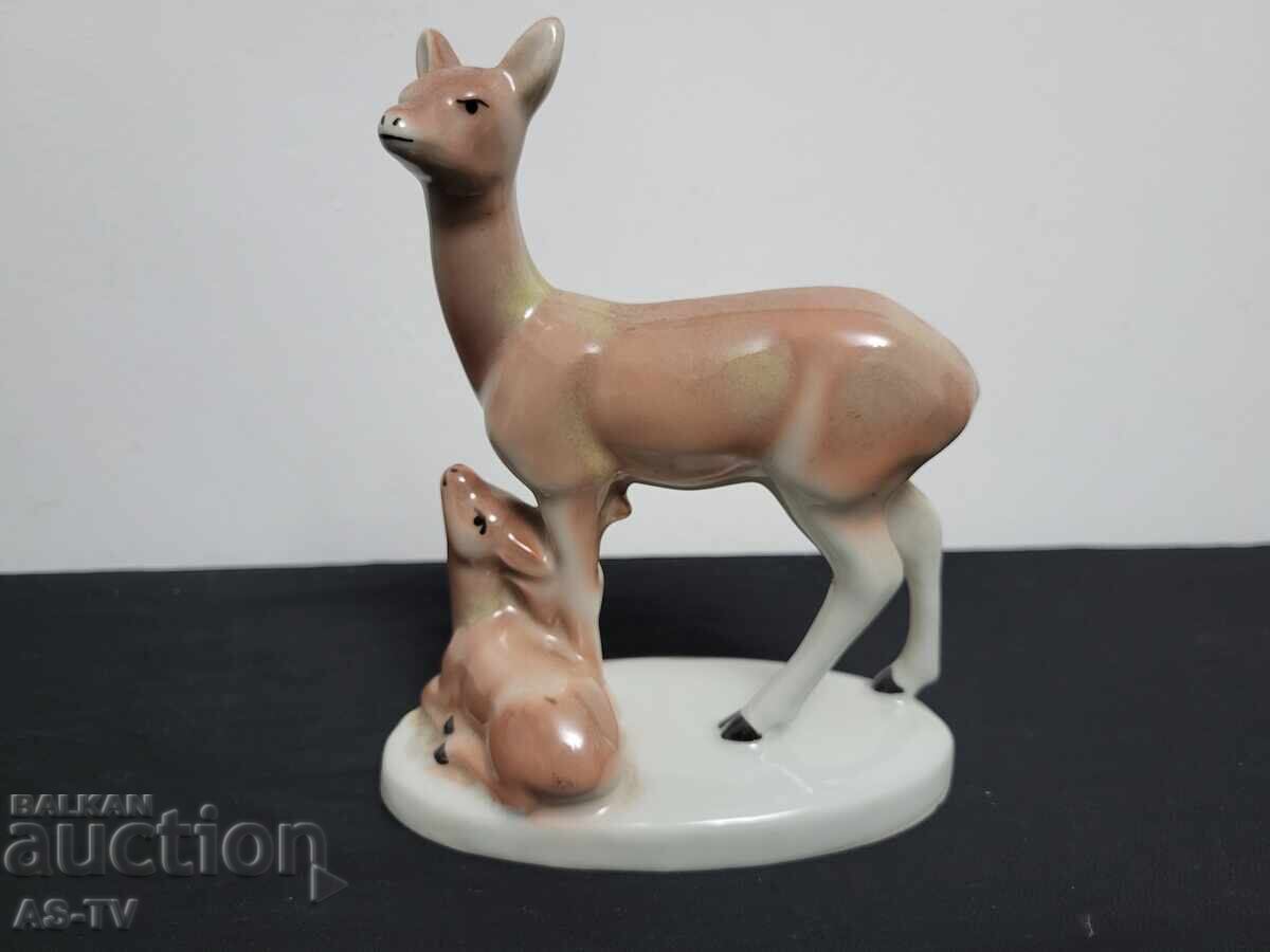 Porcelain figurine of deer