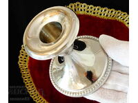 Sfeșnic argintat englezesc Brama, ștampilat