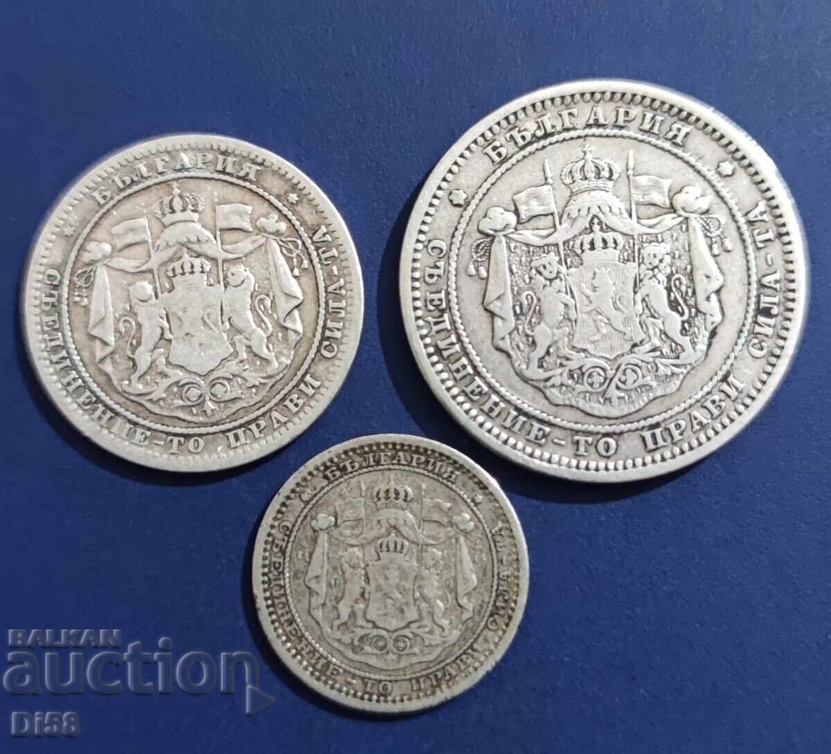 Лот Сребърни Монети България 1882 г. БЗЦ с цена 56.00 лв. | € 28.63 Лот Сребърни Монети България 1882 г. БЗЦ с цена 56.00 лв. | € 28.63