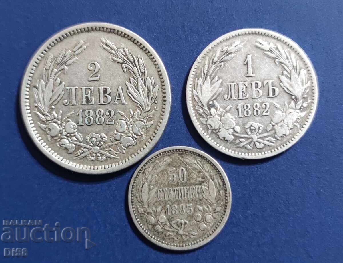Лот Сребърни Монети България 1882 г. БЗЦ Лот Сребърни Монети България 1882 г. БЗЦ