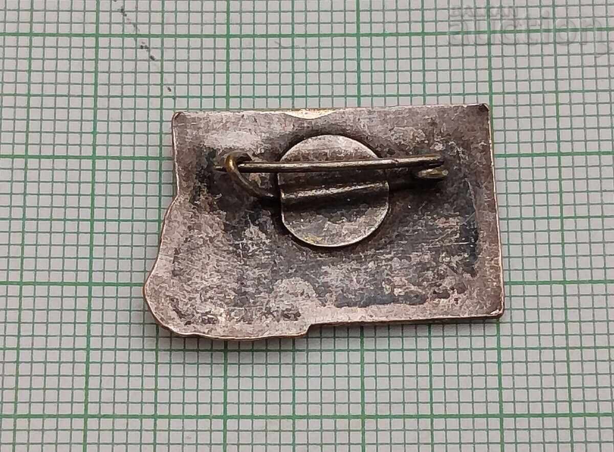 Auction  FOR COMMUNIST LABOR SILVER ENAMEL BADGE