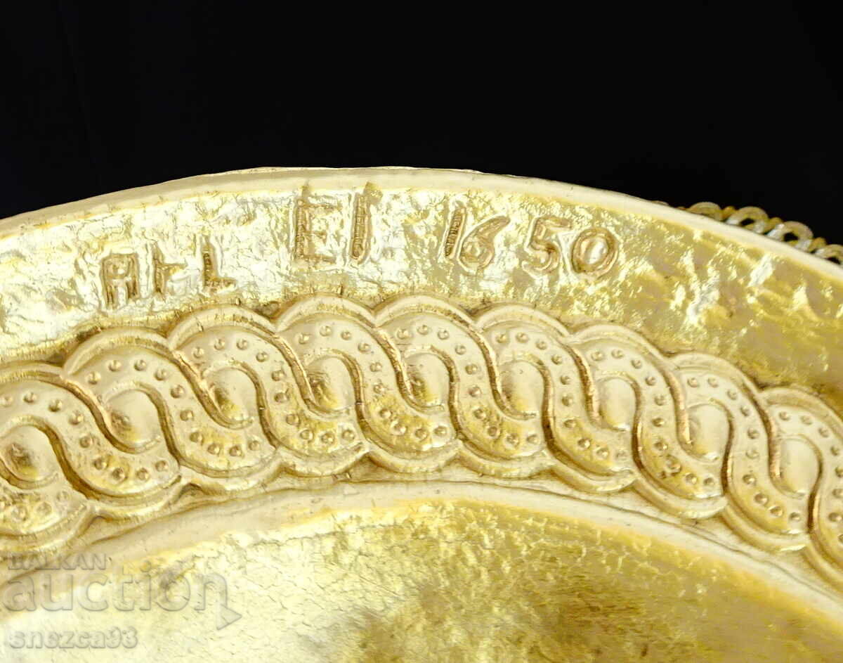 Bronze fruit bowl, Collini Austria vessel, 30 cm, 1.4 kg with price 79.00 BGN | € 40.39