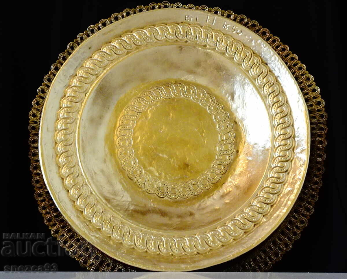 Bronze fruit bowl, Collini Austria vessel, 30 cm, 1.4 kg