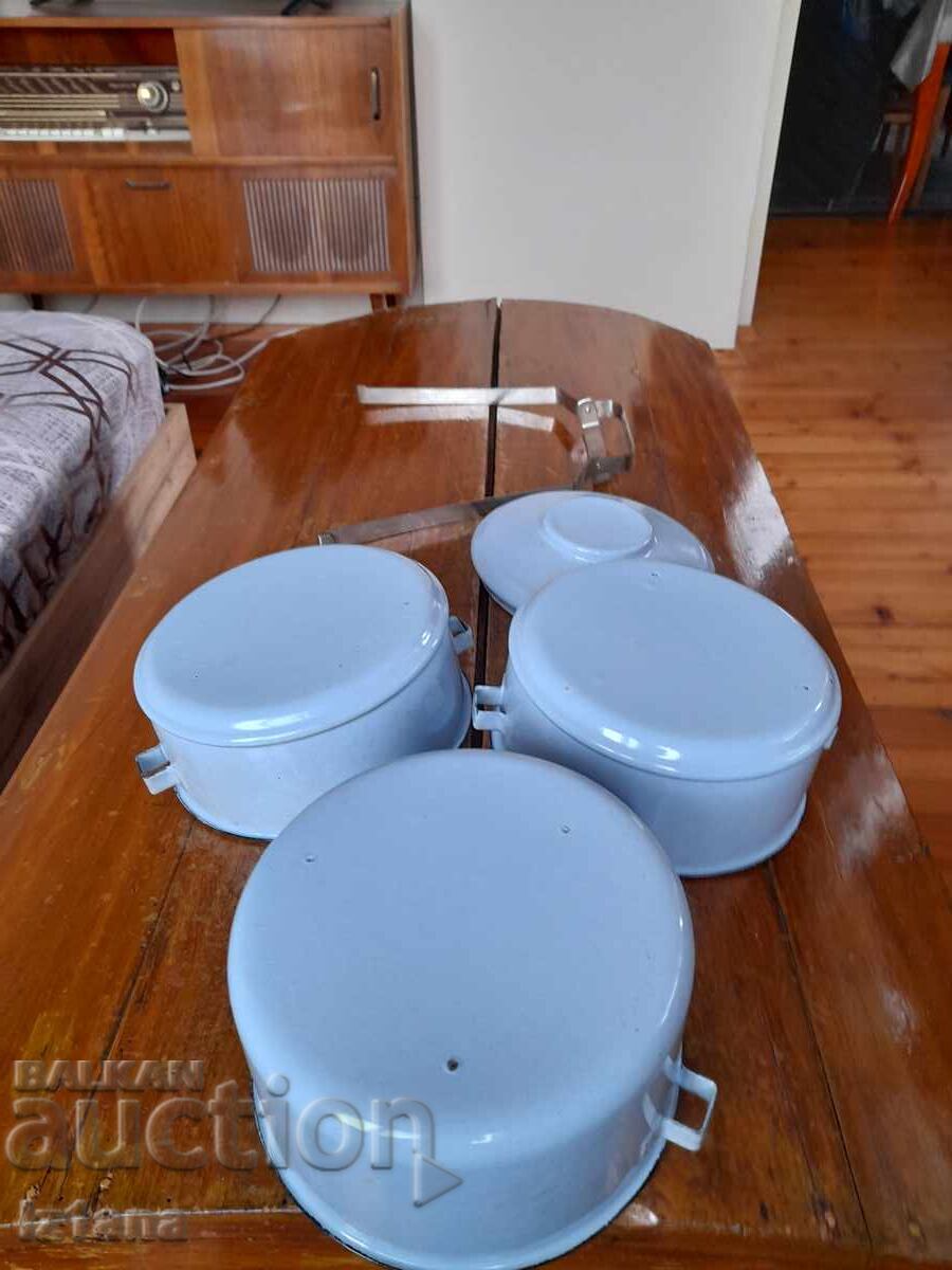 Παλιά εμαγιέ δοχεία τροφίμων - 5