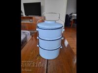 Παλιά εμαγιέ δοχεία τροφίμων