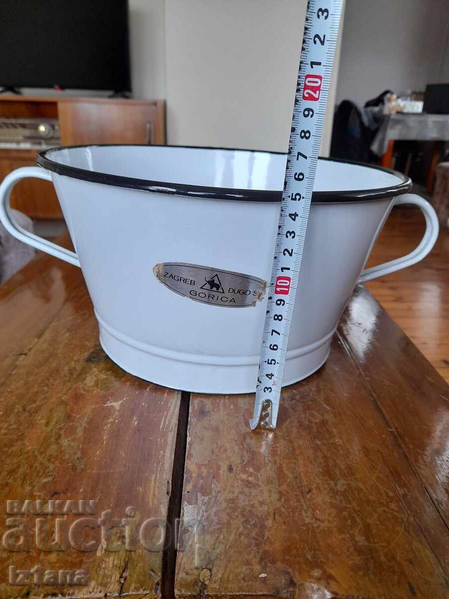 Доставка на Стара емайлирана цедка,гевгир