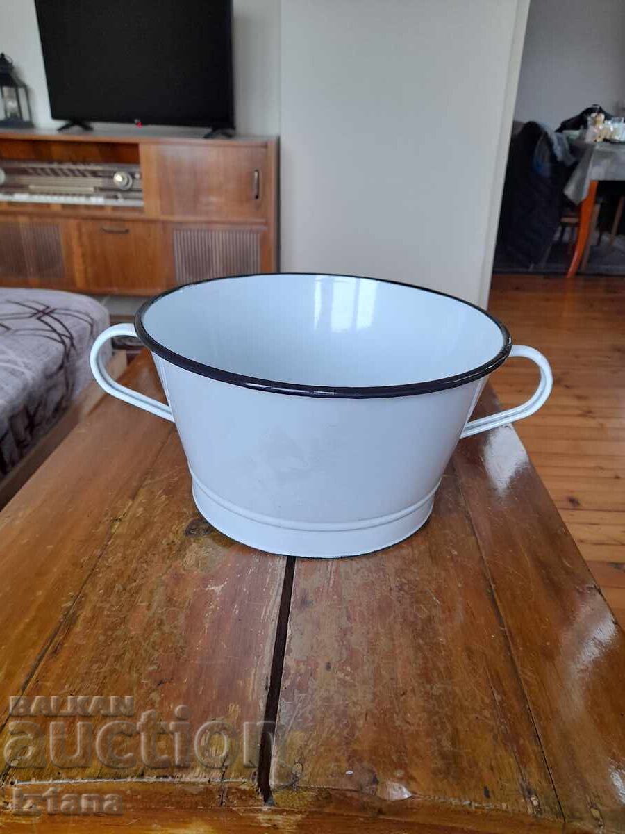 Стара емайлирана цедка,гевгир