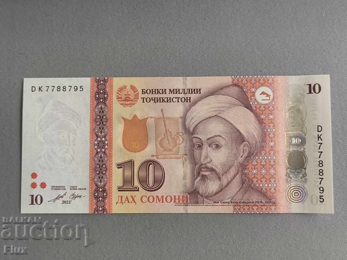 Banknote - Tajikistan - 10 Somoni UNC | 2022 Banknote - Tajikistan - 10 Somoni UNC | 2022