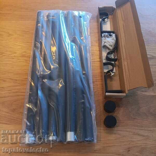 Delivery of NEW! Black metal telescopic curtain rod for curtains and drapes (80