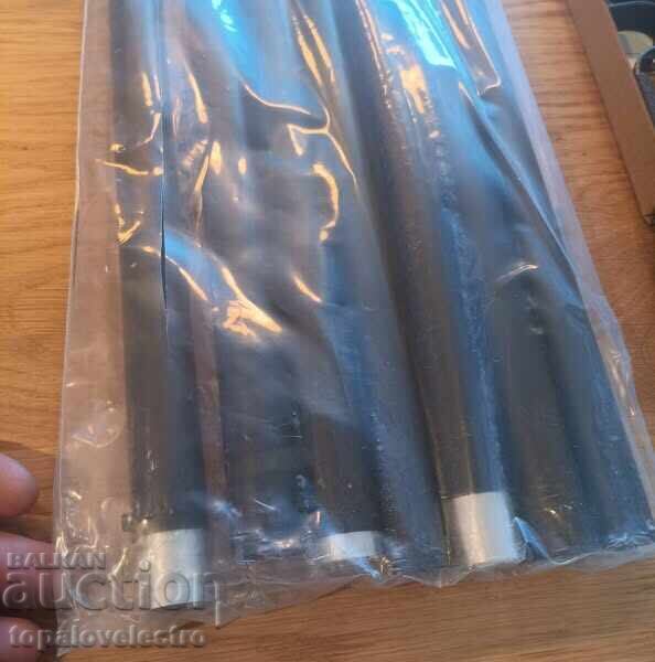 NEW! Black metal telescopic curtain rod for curtains and drapes (80 - 5