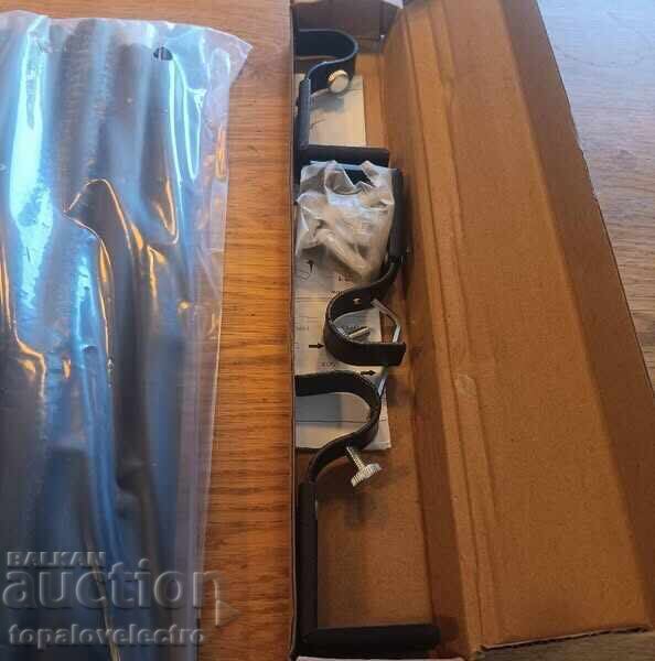 NEW! Black metal telescopic curtain rod for curtains and drapes (80 - 6