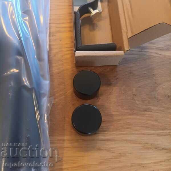 NEW! Black metal telescopic curtain rod for curtains and drapes (80 - 7