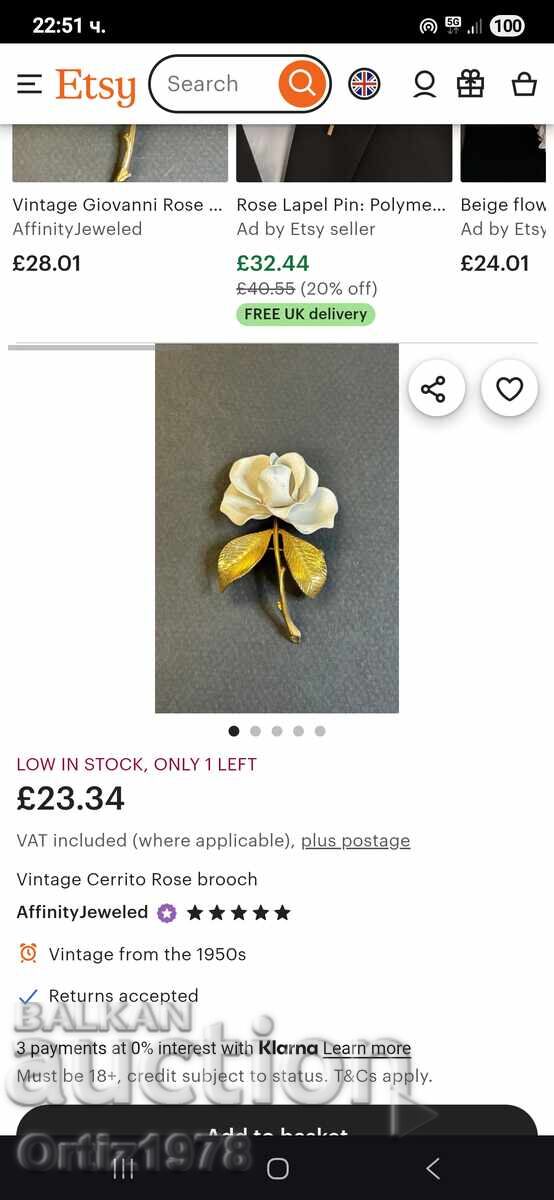 Licitație Porțelan vintage cu metal, raritate, 1950 Licitație Porțelan vintage cu metal, raritate, 1950