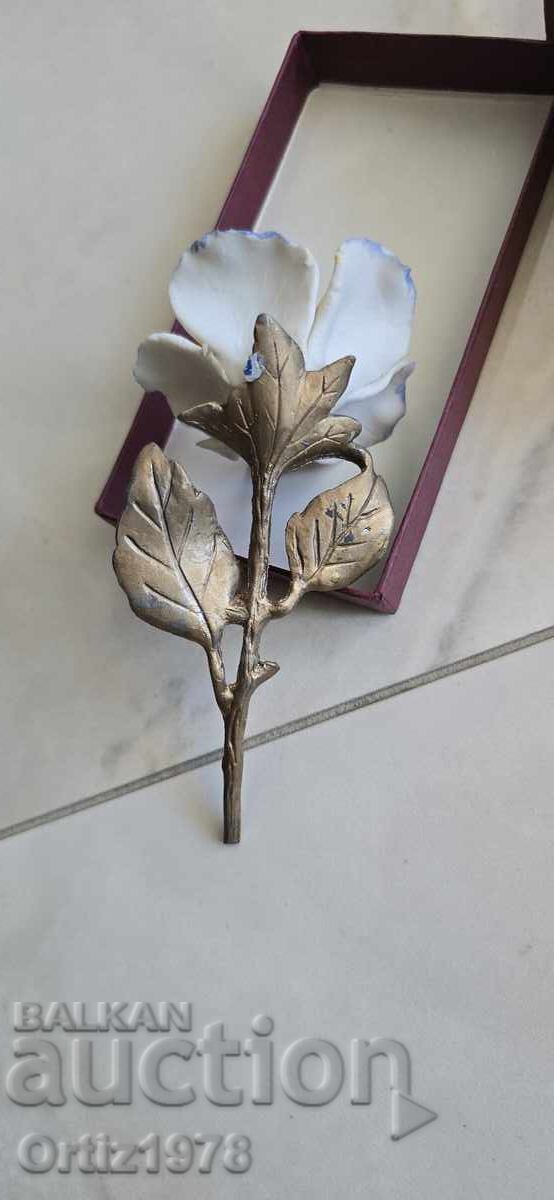 Porțelan vintage cu metal, raritate, 1950 - 6 Porțelan vintage cu metal, raritate, 1950 - 6