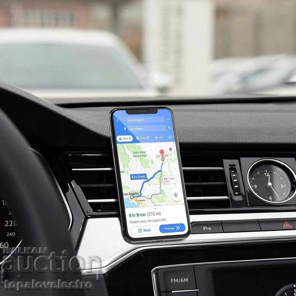 ΚΑΙΝΟΥΡΓΙΟ! Μαγνητική βάση τηλεφώνου αυτοκινήτου - περιστρεφόμενη με τιμή 7.00 BGN | € 3.58