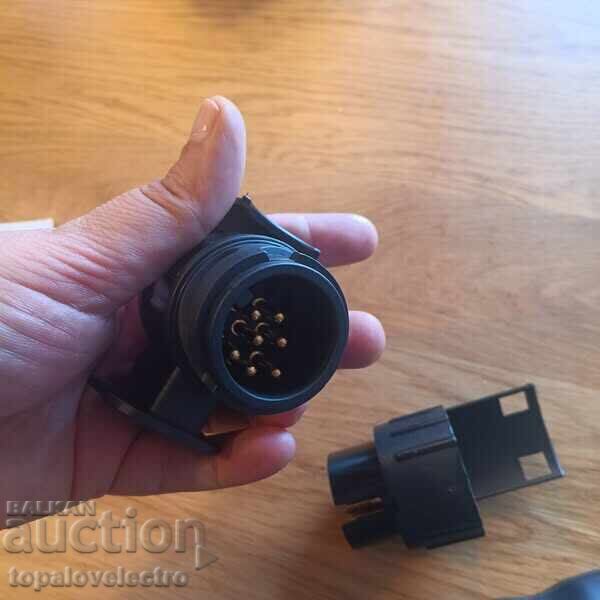 Аукцион НОВ! Тестер за ремаркета – 12V, 7 и 13 пина, с адаптери