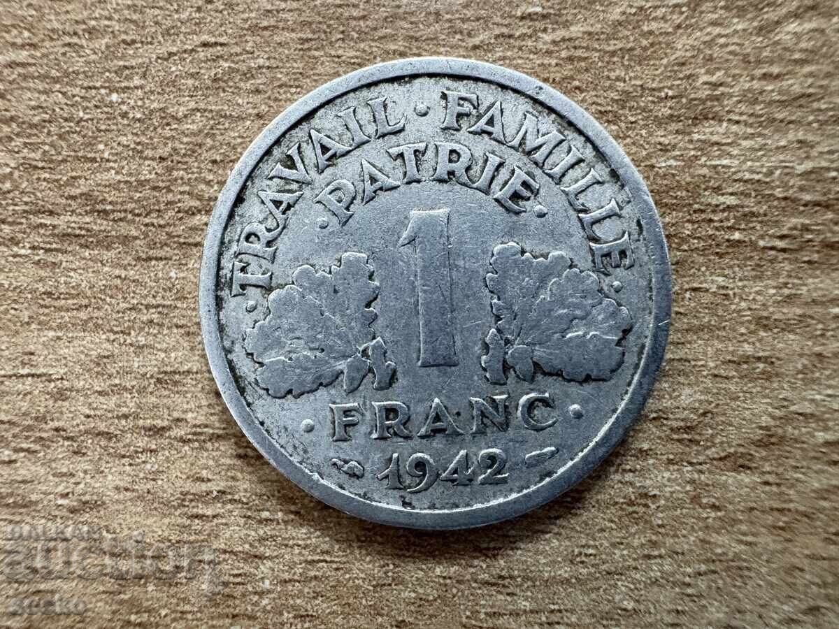 Γαλλία - 1 φράγκο (1942) Γαλλία - 1 φράγκο (1942)