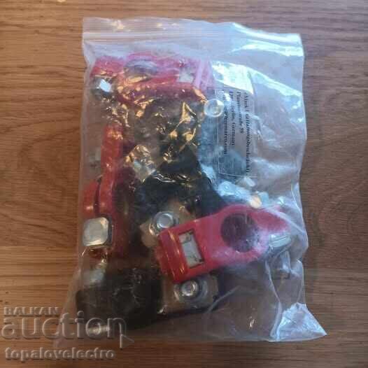 НОВИ! Комплект 3 двойки универсални клеми за акумулатор - 7