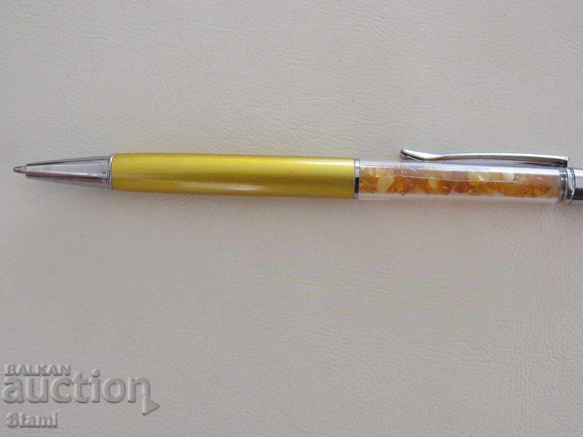 Παράδοση Στυλό με κεχριμπάρι Βαλτικής πρώτης ποιότητας, καινούργιο Παράδοση Στυλό με κεχριμπάρι Βαλτικής πρώτης ποιότητας, καινούργιο