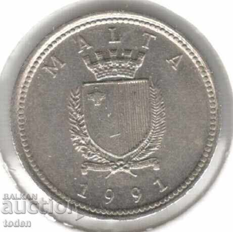 Malta - 2 Cents - 1991 - KM# 94 with price 1.00 BGN | € 0.51