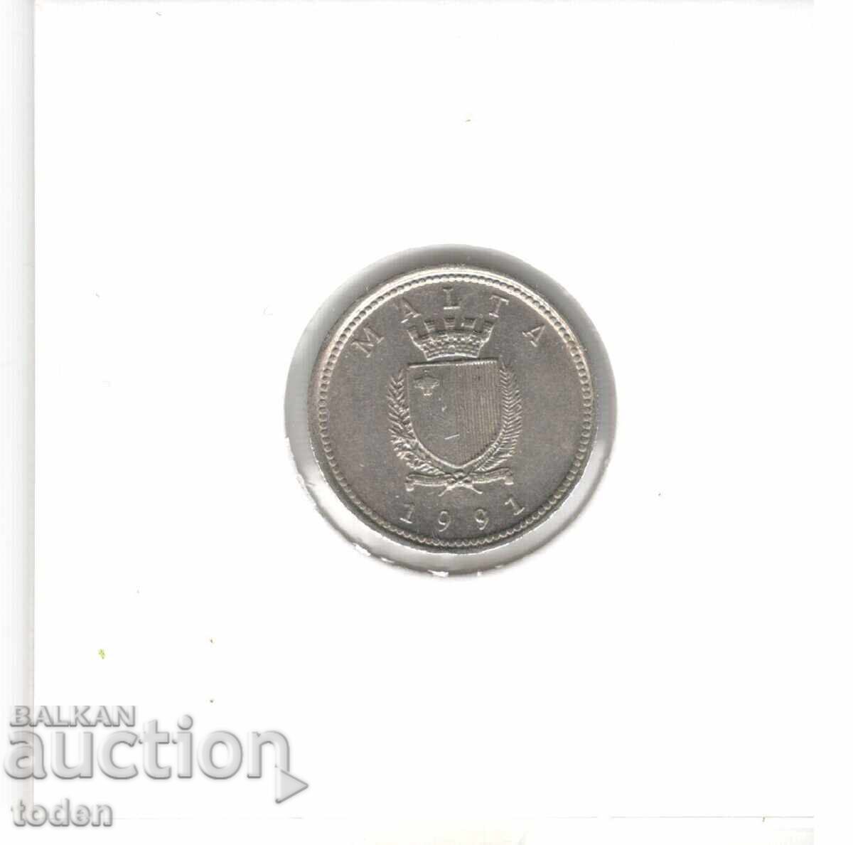 Delivery of Malta - 2 Cents - 1991 - KM# 94