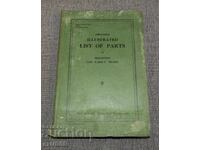 Carte veche mașină de cusut Singer piese 151 pag