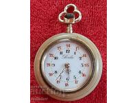 Ceas de buzunar elvețian rar pentru damă, cu sidef, 1900