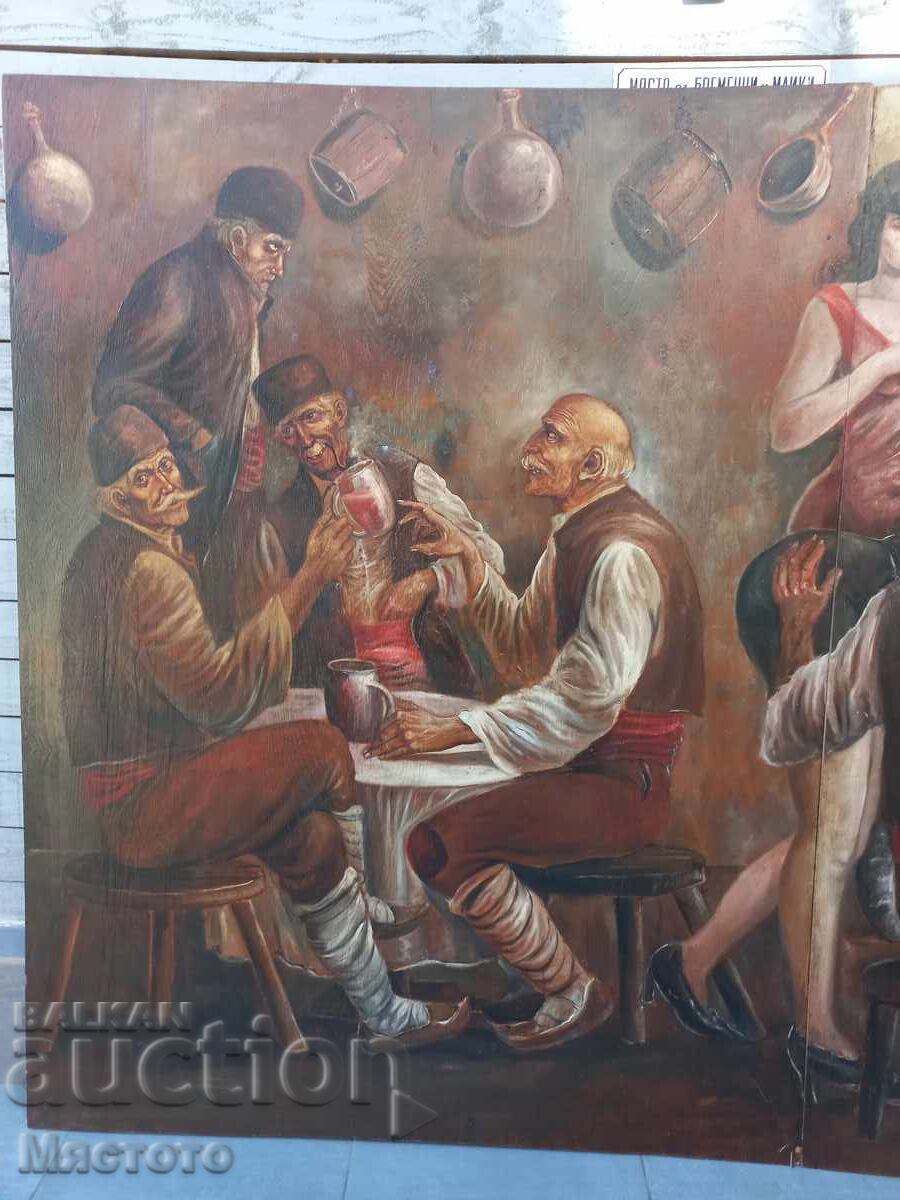 Μεγάλος ελαιογραφία σε κόντρα πλακέ με τιμή 7000.00 BGN | € 3579.04