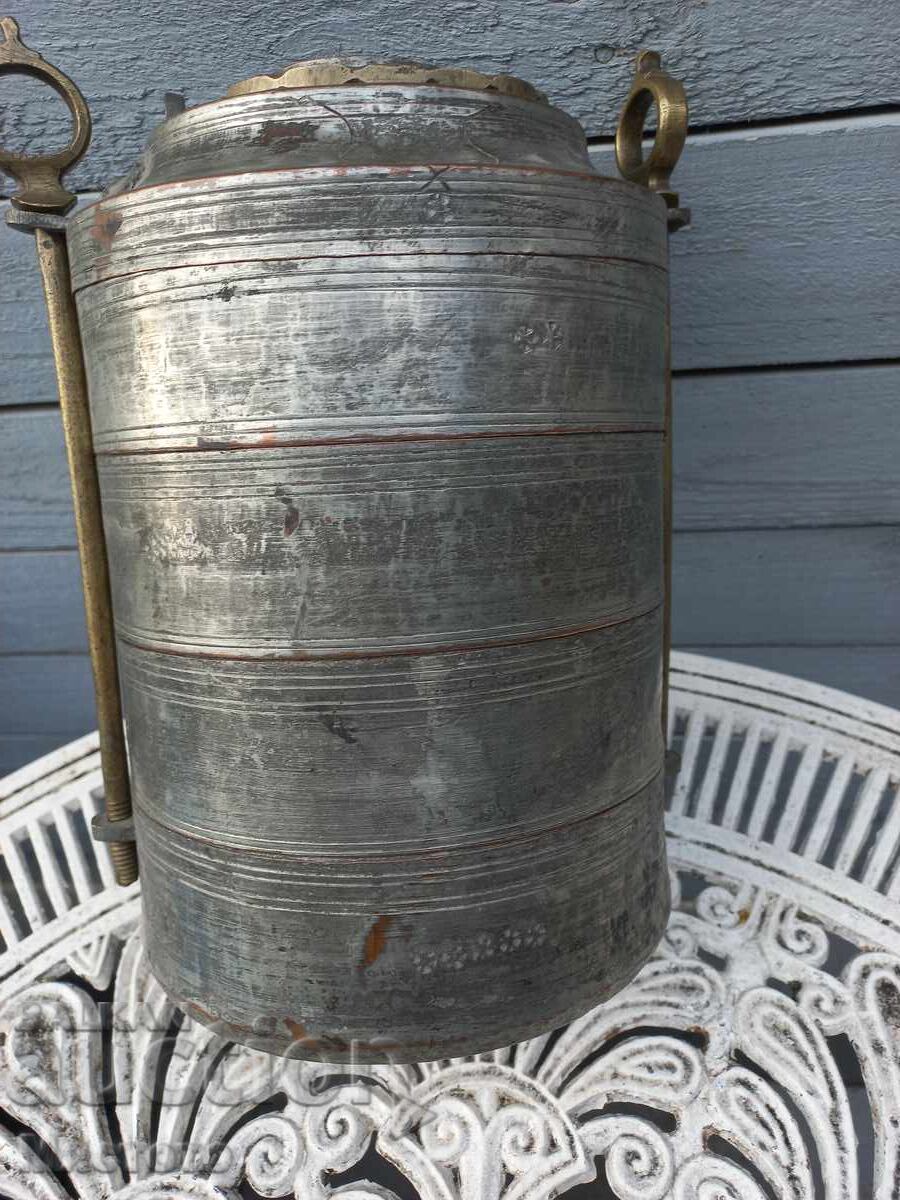 Auction Sefertas (a type of container) copper vessel old perfect Auction Sefertas (a type of container) copper vessel old perfect