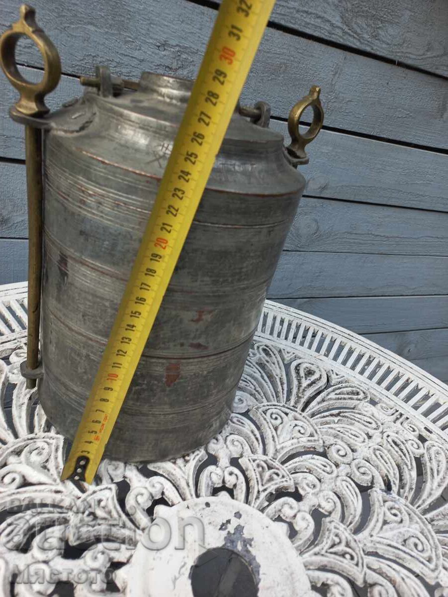 Sefertas (a type of container) copper vessel old perfect - 5 Sefertas (a type of container) copper vessel old perfect - 5