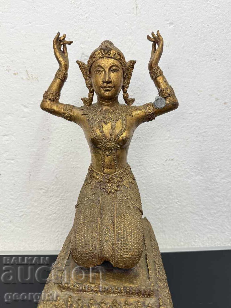 Бронзова скулптура / фигура на тайландско божество. №7515 с цена 380.00 лв. | € 194.29