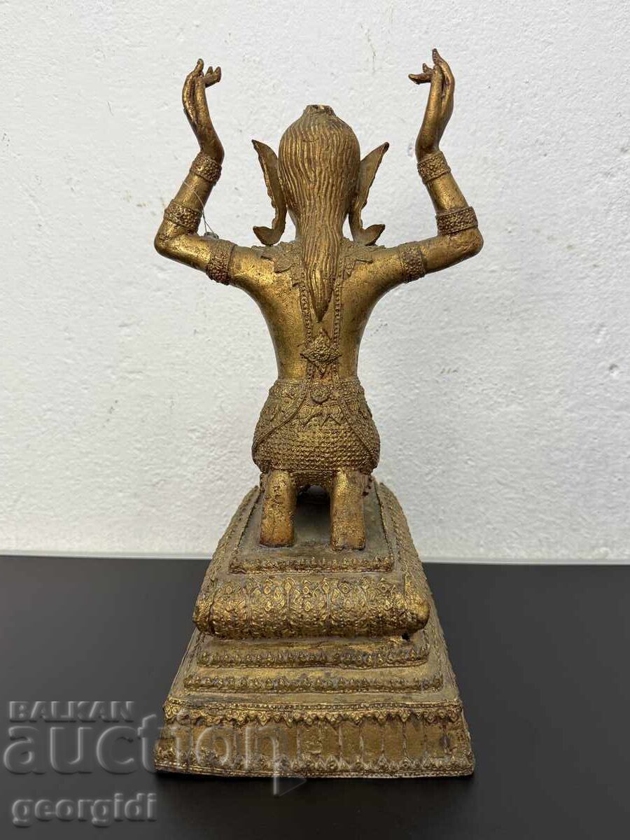 Бронзова скулптура / фигура на тайландско божество. №7515 - 7