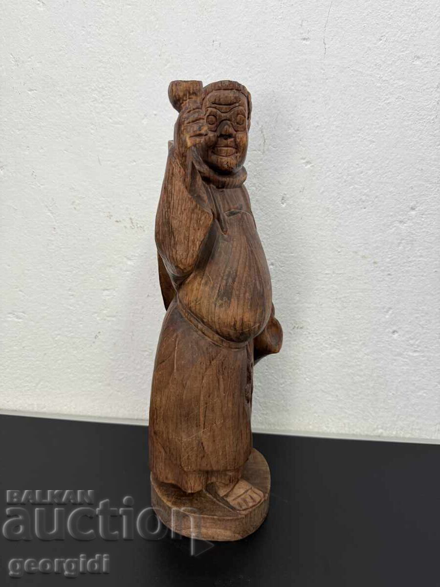 French hand-carved statue of a drinking monk. No. 7516 - 5