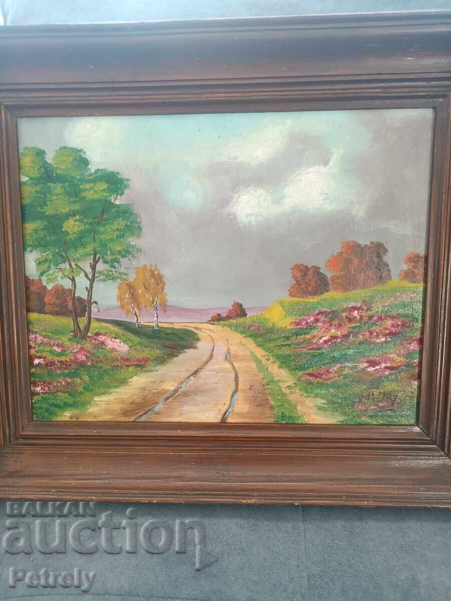 Old oil painting with price 100.00 BGN | € 51.13 Old oil painting with price 100.00 BGN | € 51.13