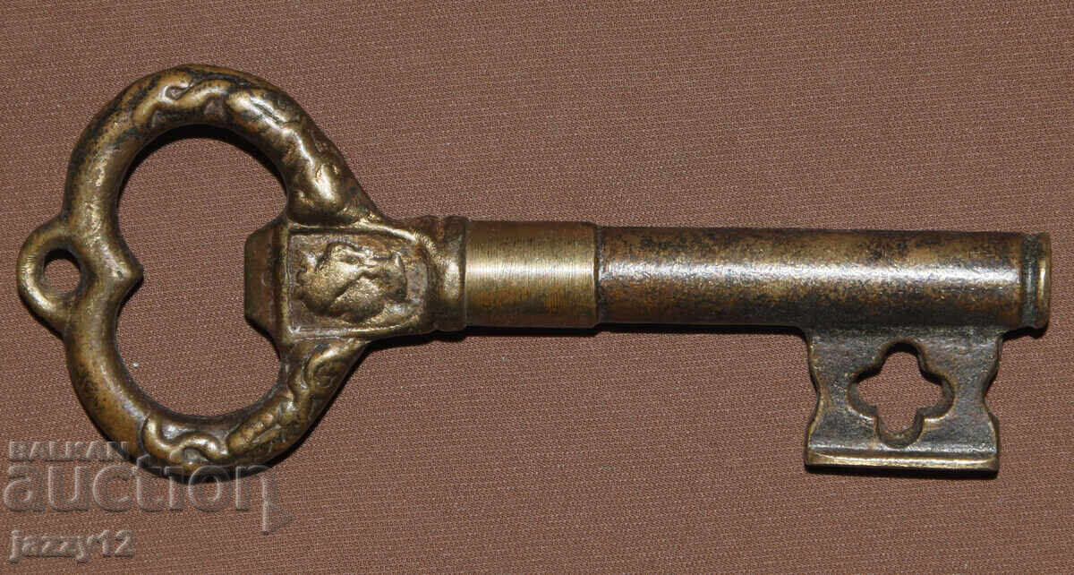 Interesting Bronze Decorative Corkscrew Key