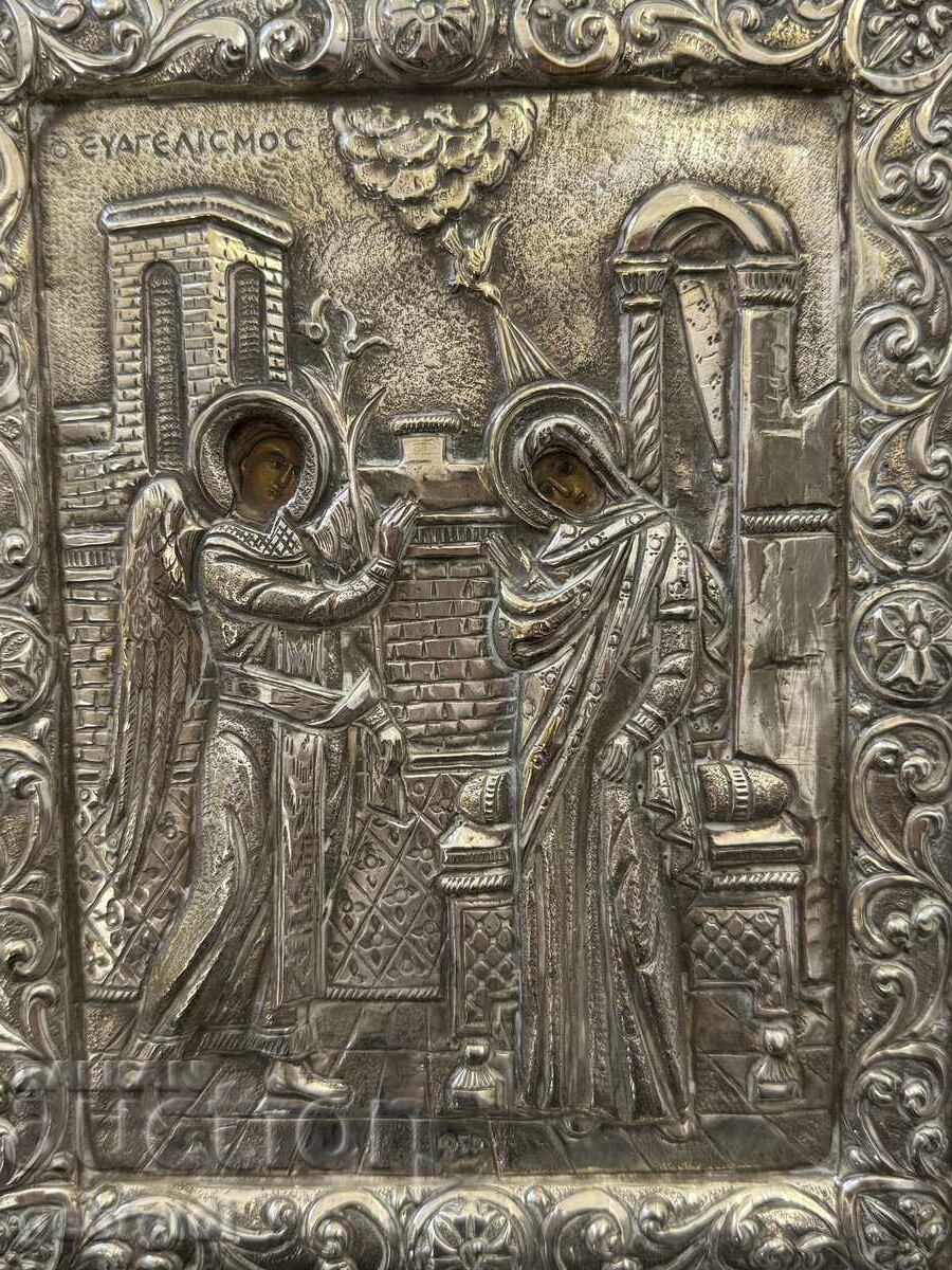 Auction Silver Icon "Annunciation". No. 7517 Auction Silver Icon "Annunciation". No. 7517