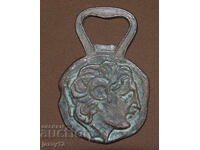 Interesantă scrumieră decorativă din bronz, Grecia