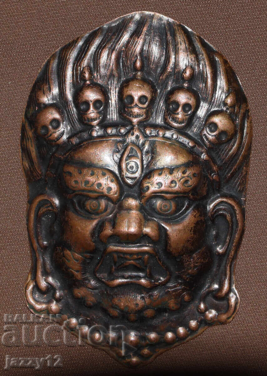 Small Copper Mask Amulet Nepal