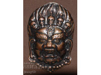 Small Copper Mask Amulet Nepal